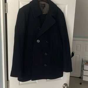 Mens Pea Coat with double breasted nautical buttons